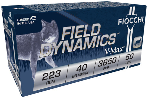 Fiocchi Field Dynamics 223 Ammo 40 Grain Hornady V-Max