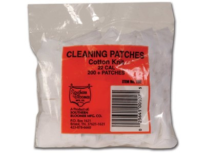 Cotton Knit Cleaning Patches - .22 Caliber Rifle, (200 Pack)