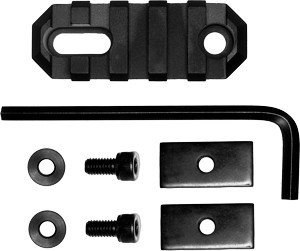 GROVTEC RAIL SECTION STOCK AR 2.2" 5 SLOT ALUMINUM BLACK