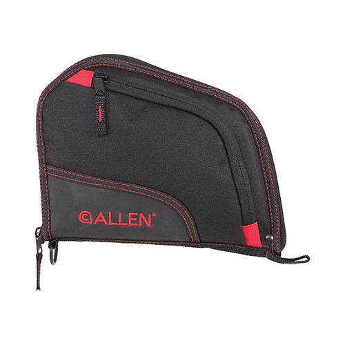 Allen Auto-Fit Handgun Case Black Endura with Red Trim Foam Padding Knit Lining - 7738