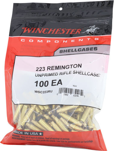 Winchester Unprimed Cases 223 Remington 100 Pack 20PK/CS