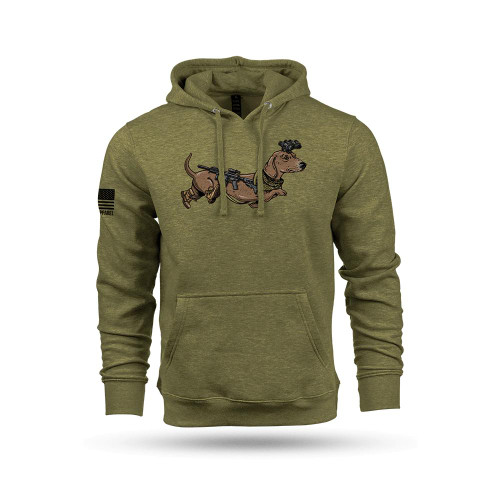 Nine Line Apparel Tactical Wiener Hooded Sweatshirt Olive L - TACWIENER-DT6100-HTHROLIVE-L