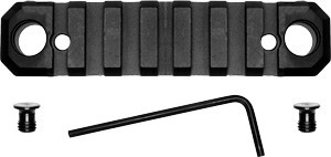 Grovtec Rail Push Button Base KEYMOD 3.1" 5 Slot Aluminum Black