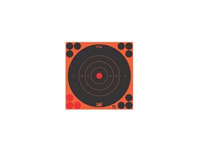 Pro-Shot Splatter Shot 8" Orange Bullseye Target 30 Qty Pk - 8BORNG30PK