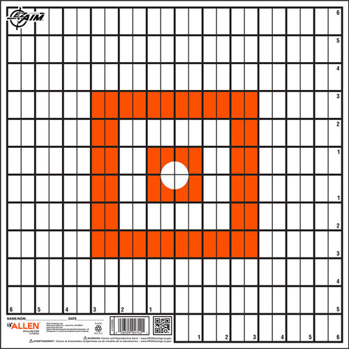 ALLEN EZ AIM PAPER GRID TARGET 12-PK 12"X12"