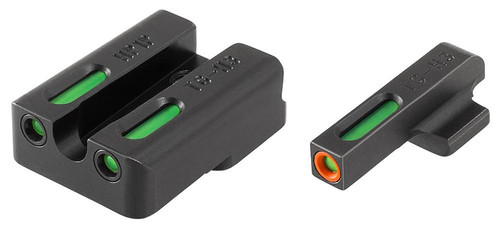 Truglo TFX Pro Tritium/Fiber-Optic Day/Night Sights Fit H&K VP9 VP40 P30 P30SK P30L 45 & 45 Tactical (Including Compact) Orange Outline Front