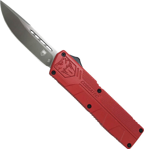 Cobratec Lightweight OTF Red 3.25" Drop Point