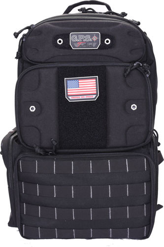 GPS Tactical Range Backpack Tall W/Waist Strap Black Nylon