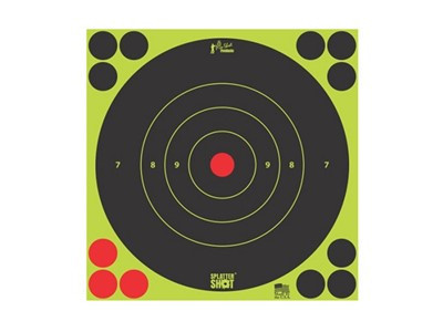 Splatter Shot 8" Green Bullseye Target - 6 Pack