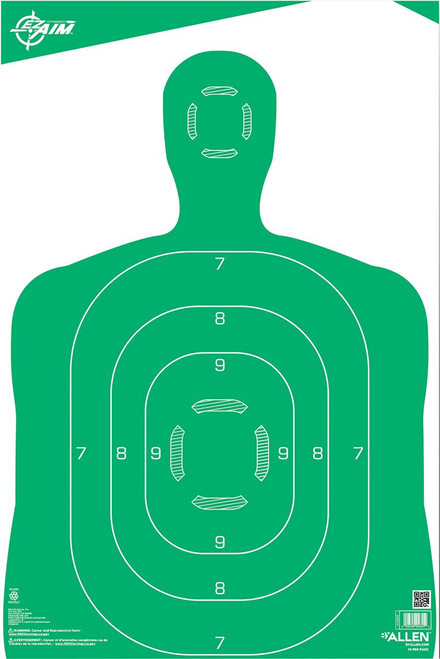 The Allen Company EZ AIM Silhouette 12x18 Target Green- 10/ct