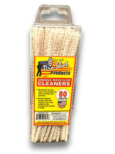Pro-Shot Bristled Cleaners Scrub Holes/Slots/Grooves 80 QTY