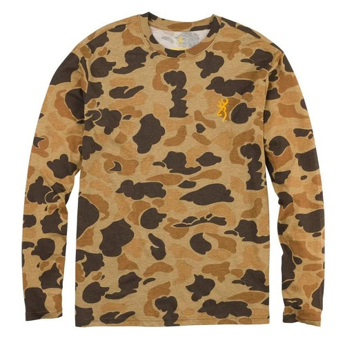 Browning Clothing Wasatch Long Sleeve T-Shirt Vintage Tan Camo S - 3017821201