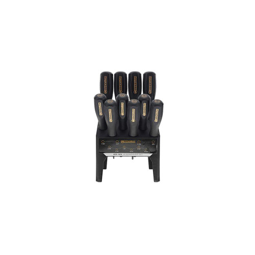 Wheeler 10 Piece SAE Hex Benchtop Screwdriver Set Black