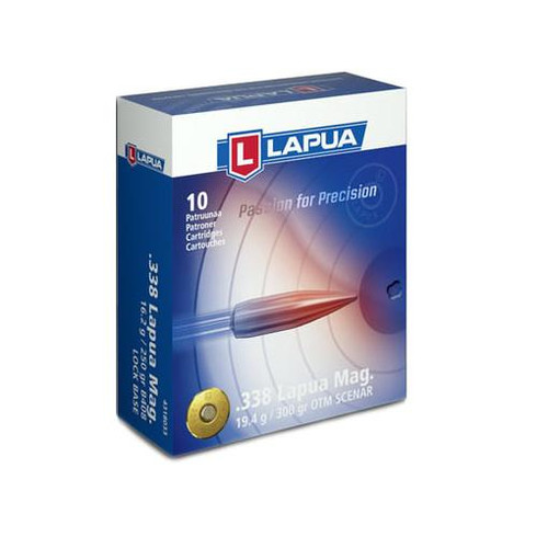 Lapua Rifle Ammunition .338 Magazine 300 gr HPBT 10/ct