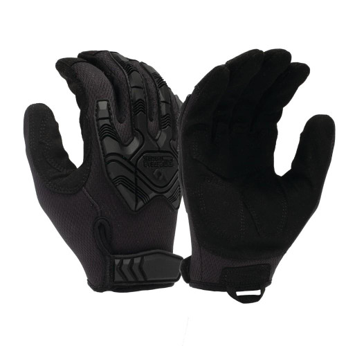 Pyramex Impact Operator Heavy-Duty Black Synthetic Leather Medium Hook & Loop - VGTG40BM