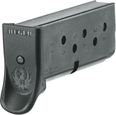 Ruger Magazine LCP 380 ACP 6-Round W/Finger Extended Steel