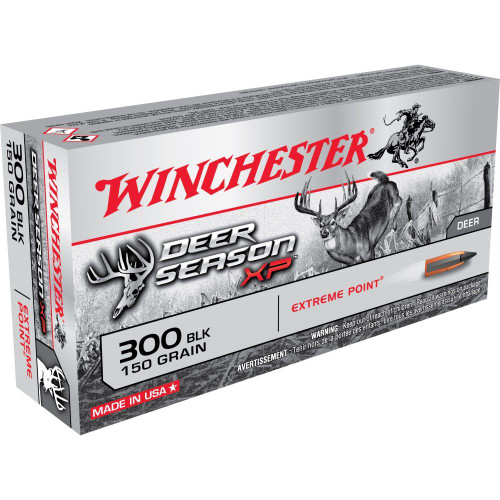 Winchester Deer Season XP Rifle Ammunition .300 AAC Blackout 150 gr PT 20/ct