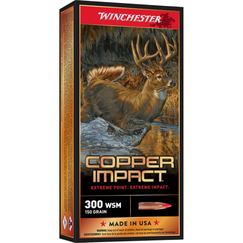 Winchester Copper Impact Rifle Ammunition 300 WSM 150 gr. BT 20/ct