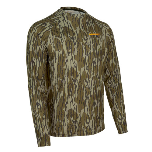 GSM Muddy Base Layer Crew Long Sleeve Shirt Mossy Oak Bottomland XL