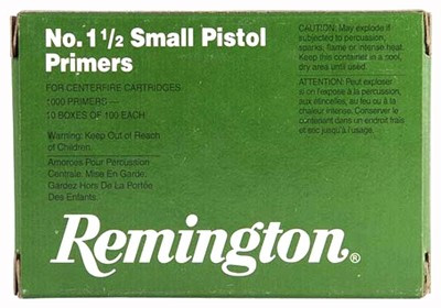 Remington Primers Small Pistol 5000 Pack Case