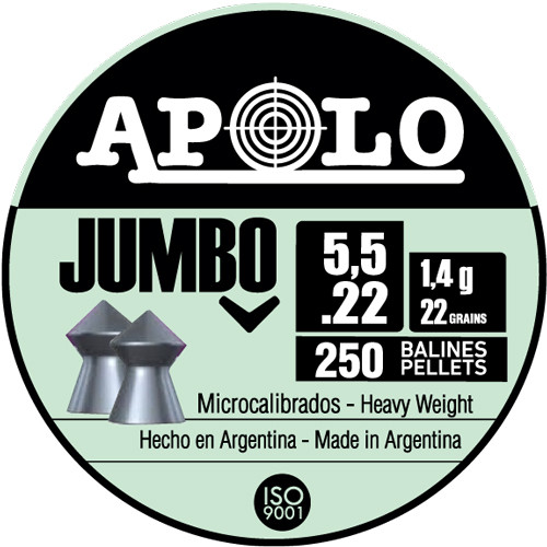 Apolo Pellets Hatsan 22 Jumbo 22gr 250 Pack - E19921