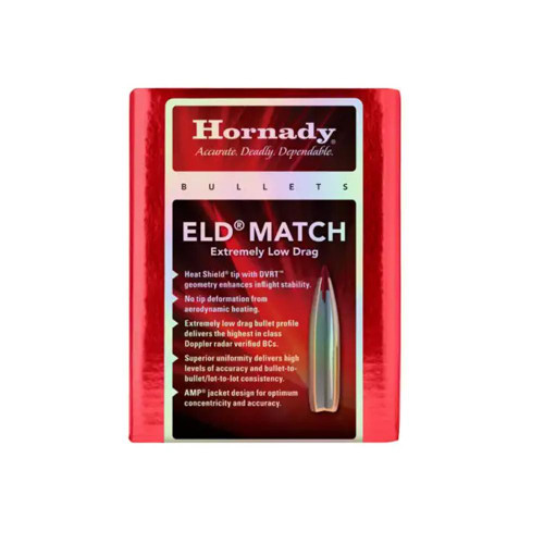 Hornady ELD Match Rifle Bullets Sequential 6.5mm .264" 140 gr (1-8") 500/ct