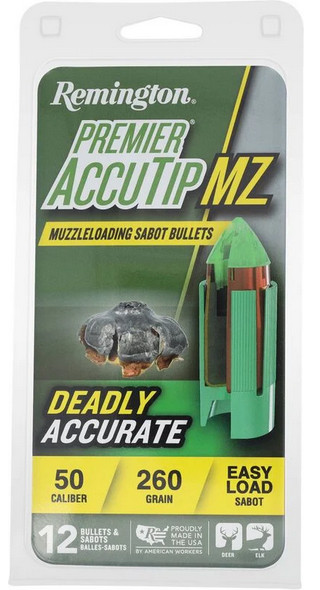 Remington Premier AccuTip 50 Cal 260gr Sabot Slug 12 Rounds - R20179
