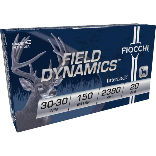 Fiocchi Field Dynamics FSP 30-30 Win Ammo 150gr JSP 20 Rounds - FOA3030B