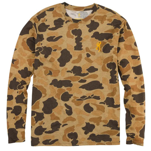 Browning Clothing Wasatch Long Sleeve T-Shirt Vintage Tan Camo XL - 3017821204
