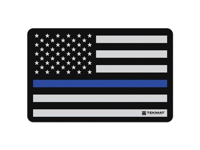 TekMat Police Support Flag Cleaning Mat 11" X 17" - TEKR17POLICE