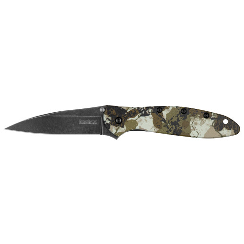 Kershaw Leek 3" Kings Camo Blkwash