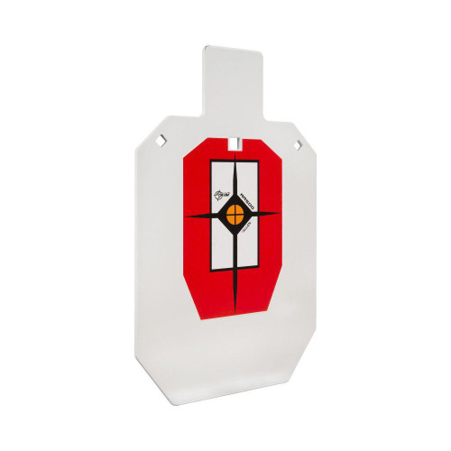 The Allen Company EZ-Aim Hardrock AR500 Ipsc Silhouette Shooting Target 9"W x 14.875H" White/Red/Black