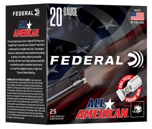 Federal 20GA 2.75 7/8OZ 2.5DRAM #7.5