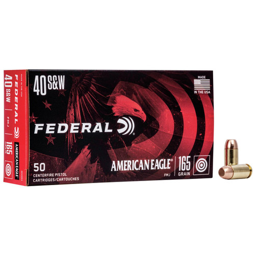 Federal American Eagle Handgun Ammunition .40 S&W 165 gr. FMJ 50/ct
