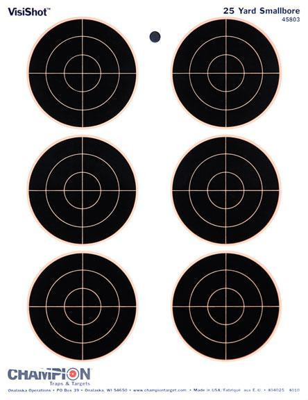 Champion VisiShot Targets 3" Bull's Eye - 8.5" X 11" 10/Pack