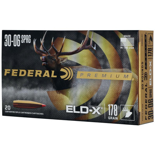 Federal Premium ELD-X Rifle Ammunition .30-06 Springfield 178gr PT 20/ct
