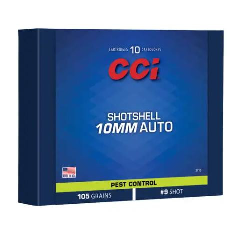 CCI Pest Control Handgun Shotshells 10mm Auto 53gr #9 Shot 10/ct
