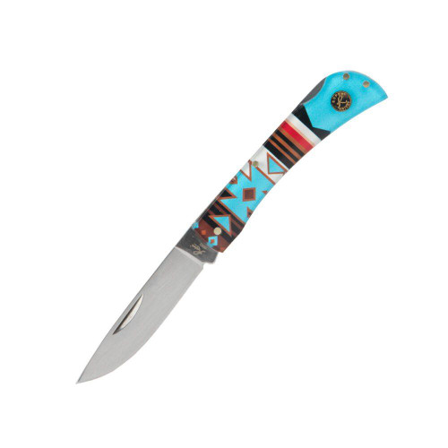 Rock Ridge Abkt Roper Tumble Weed Sunset Series II Folding Knife 3" Drop Point Blade