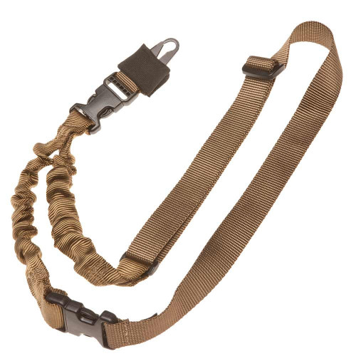 Military TacShield Shock Sling Single Point with Double QRB 1.25" Coyote - T6010CY