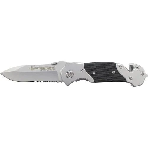 Battenfeld S&W 1st Response Drop Point Folding Knife 3/10" Blade Black - SWFRS