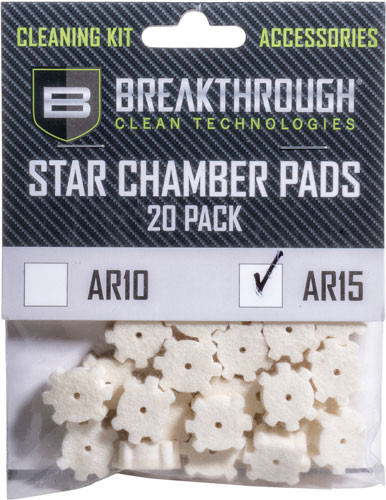 Breakthrough AR-15 Star Chamber Pad 20 Pack W/ 8-32 Adtr