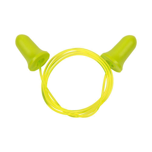 Allen Tethered Tapered Foam Ear Plugs 32dB Yellow/Lime Green 5 Pair - 4119