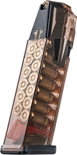 ETS MAGAZINE OMEGA GLOCK 17/19 9MM 17RD TRANS POLY 17/19/19X