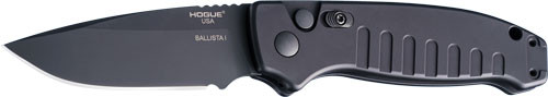 HOGUE BALLISTA-I BUTTON AUTO DROP POINT BLADE MATTE BLK 3.5