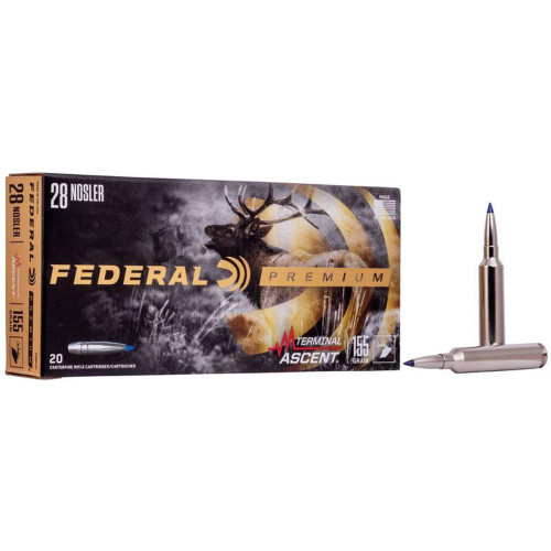 Federal Terminal Ascent Rifle Ammunition .28 Nosler 155gr 20/ct