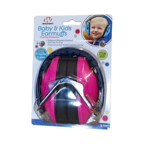 Walker's Game Ear Baby & Kids Hearing Protection Earmuffs Pink