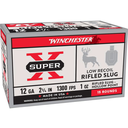 Winchester Super X Low Recoil Rifled Slugs 12 ga. 2 3/4 in. 1 oz. 15-Round