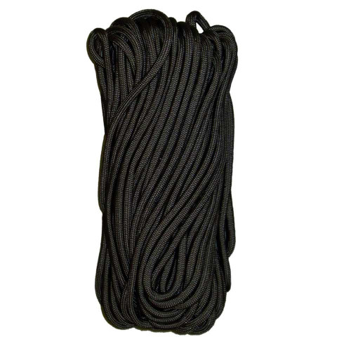Military TacShield 550 Cord Paracord 50 ft Black - 3000