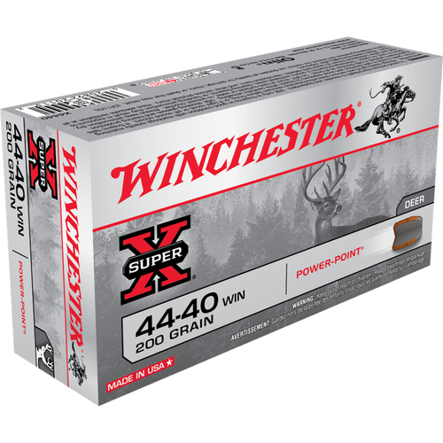 Winchester Super-X Rifle Ammunition .44-40 Win 200 gr. SP 1190 fps 50/ct