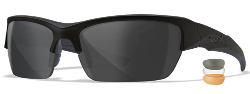 Wiley X Valor Smoke Gray/Clear/Light Rust Lens Polycarbonate Matte Black Frame